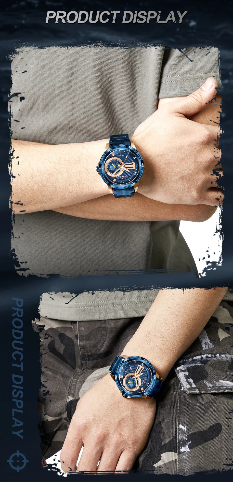 NAVIFORCE New Men Wristwatch Top Brand Luxury Man Watch Stainless Steel Sport Military Quartz Original Business Male Clock 9206